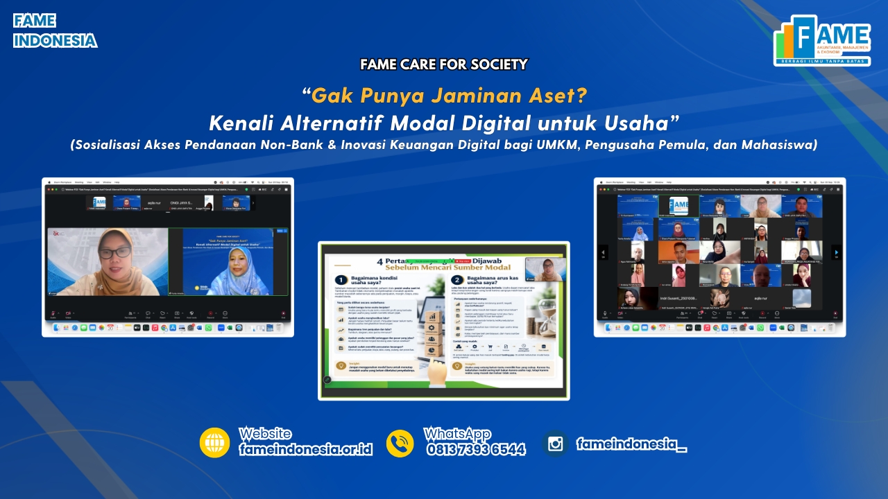 FAME Care for Society Bahas Alternatif Modal Digital bagi UMKM, Pengusaha Pemula, dan Mahasiswa