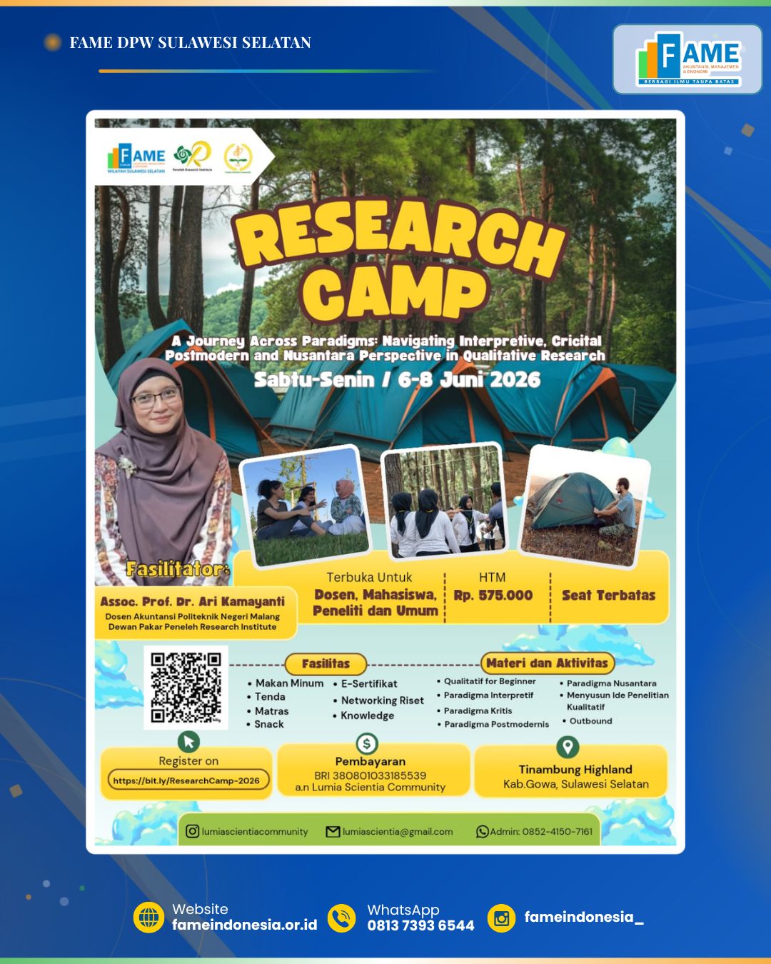 Research Camp  A Journey Across Paradigm: Navigating Interpretive Critical Postmodern and Nusantara Perspective in Qualitative Research